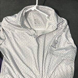 White Polka Dot Polo Shirt